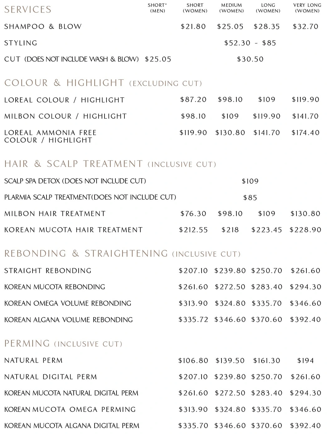 Punggol Northshore price list